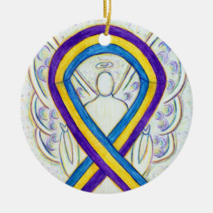 Blasenkrebs-Ribbon Engel Custom Art Ornaments Keramik Ornament