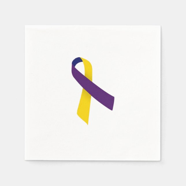 Blasenkrebs-Ribbon Napkins Serviette (Vorderseite)