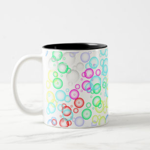 Blasenmuster 02.b Weißes BG Zweifarbige Tasse