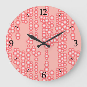 Blasenstrom, Korallenrosa Große Wanduhr