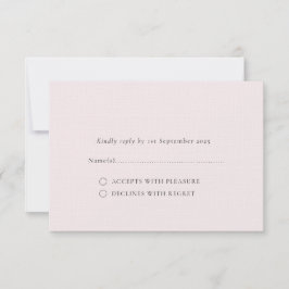 Bläser Romantischer Minimaler Schlichter Hintergru RSVP Karte