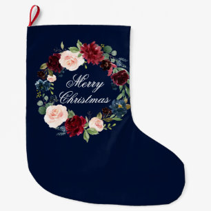 Bläserblütenblau Großer Weihnachtsstrumpf