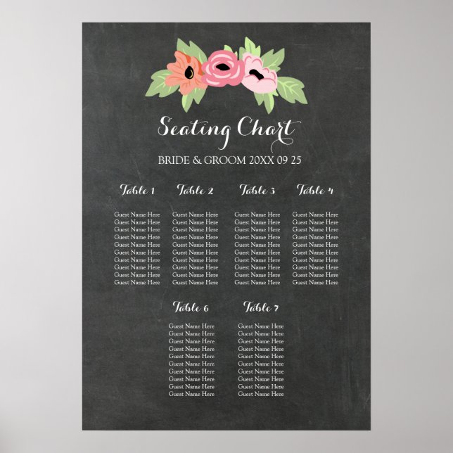 Bläserchhalskarte Vintag 6 Tafelsitztafel Poster (Vorne)