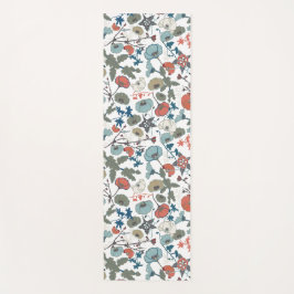 Bläserfarbene, fröhliche blaue Orangen-Blume Yogamatte