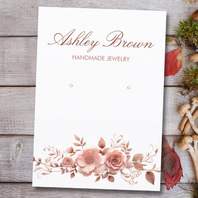 Bläserfarbene handgefertigte Schmuckstücke Ohrenan Visitenkarte (Von Creator hochgeladen)