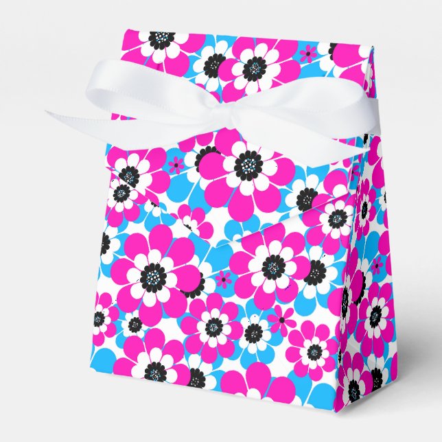 Bläserglänzende Neonmuster helle Farbe und blau Geschenkschachtel (Vorderseite)