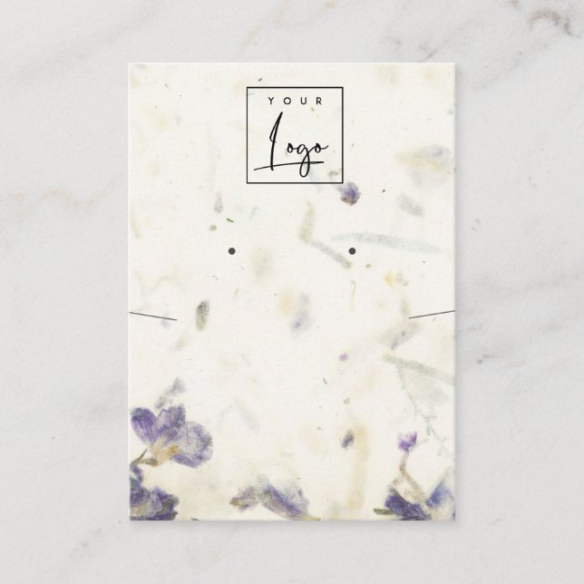 Bläserhandgemachte Papiertexte mit Fußleiste Visitenkarte (Vorderseite)