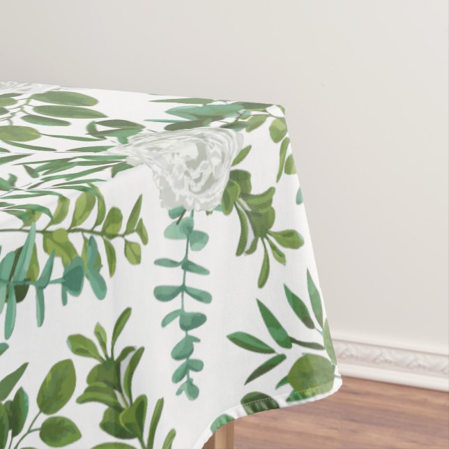 BläserHochzeit von White Peony Rose Tischdecke (Beispiel)