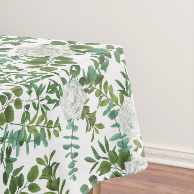 BläserHochzeit von White Peony Rose Tischdecke (Beispiel)