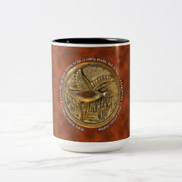 Bläserknopf Tiefenente Zweifarbige Tasse