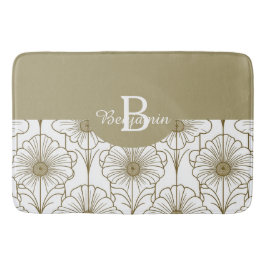 Bläsermuster der goldenen Linie Bath Mat Badematte