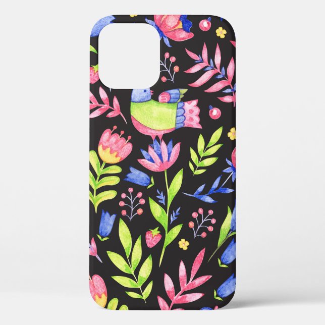 Bläsernahes Muster. Frühlingsblumen und Case-Mate iPhone Hülle (Rückseite)