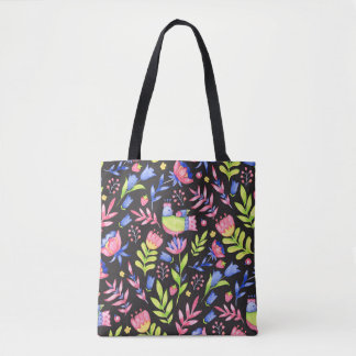 Bläsernahes Muster. Frühlingsblumen und Tasche