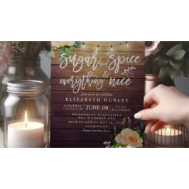 Bläserne Babydusche Zucker & Gewürze & Alles nett Einladung