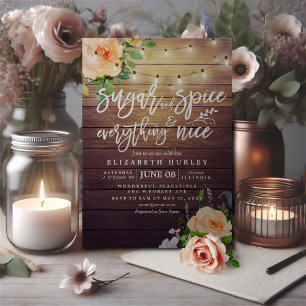 Bläserne Babydusche Zucker & Gewürze & Alles nett Einladung