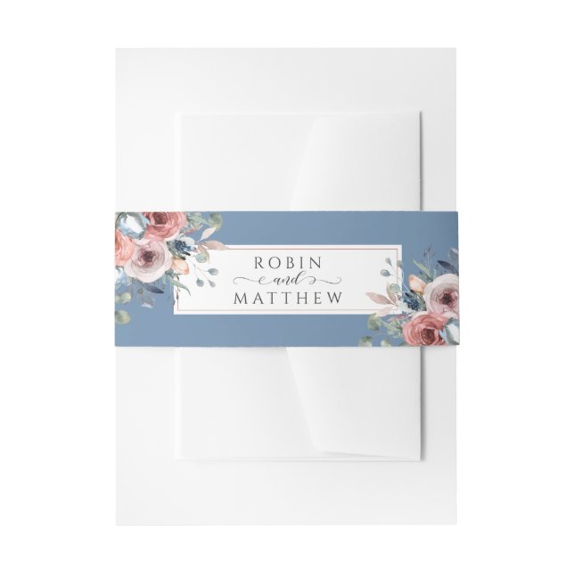 Bläserne blühende Hochzeit Einladungsbanderole (Vorderseite Beispiel)