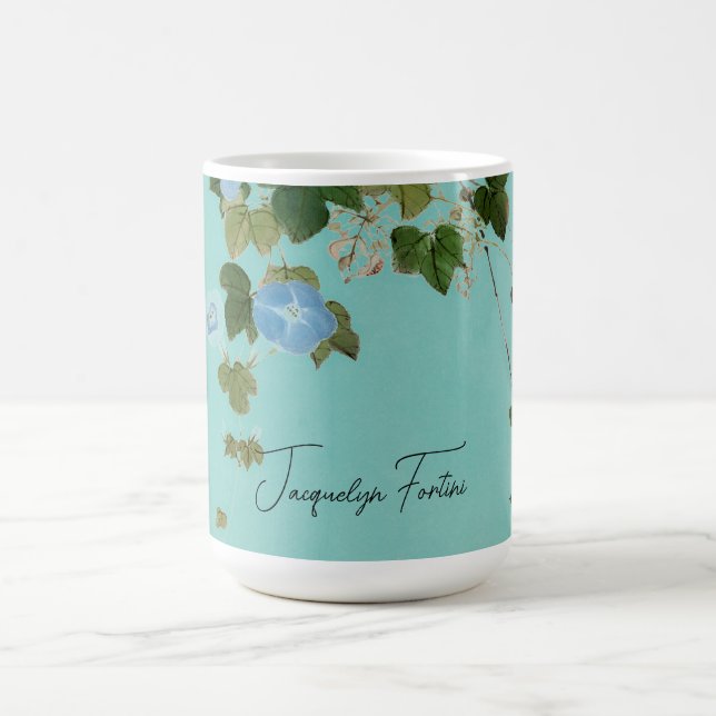 Bläserne Elegante Minimalistische Kalligrafie Name Kaffeetasse (Mittel)