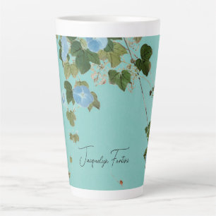 Bläserne Elegante Minimalistische Kalligrafie Name Milchtasse