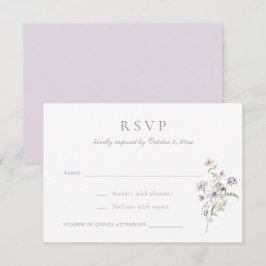 Bläserne Elegante Wildblumen Blush Pink Wedding RS Einladung
