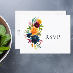 Bläserne Hochzeit von hellen Wasserfarben RSVP Einladungspostkarte