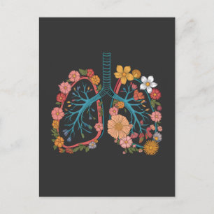 Bläserne Lunge Vector Illustration Geschenk Postkarte