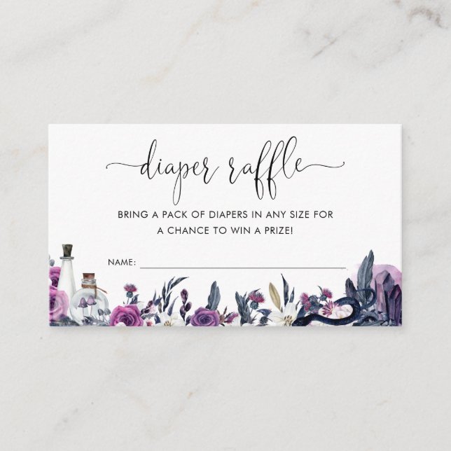 Bläserne Schädelschlange Windelspulendusche Begleitkarte (Vorderseite)