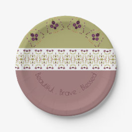 Bläserne und Gemusterte Mischung Pappteller