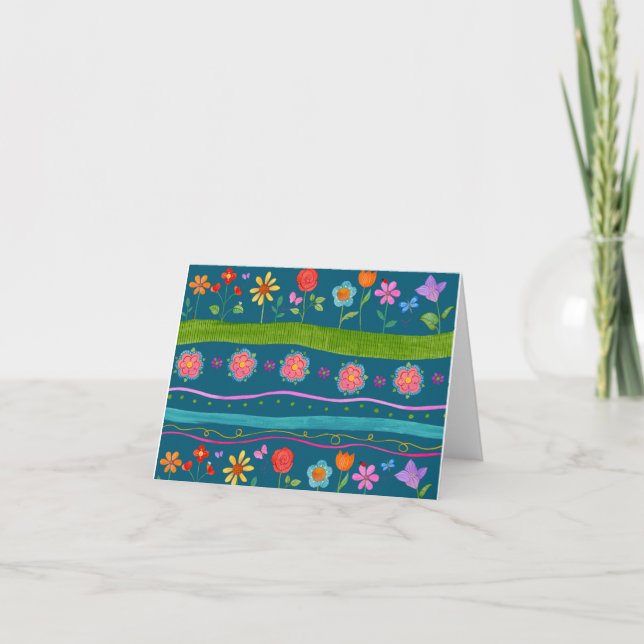Bläsernecard mit Wavy Stripe (innen blau) Karte (Vorderseite)