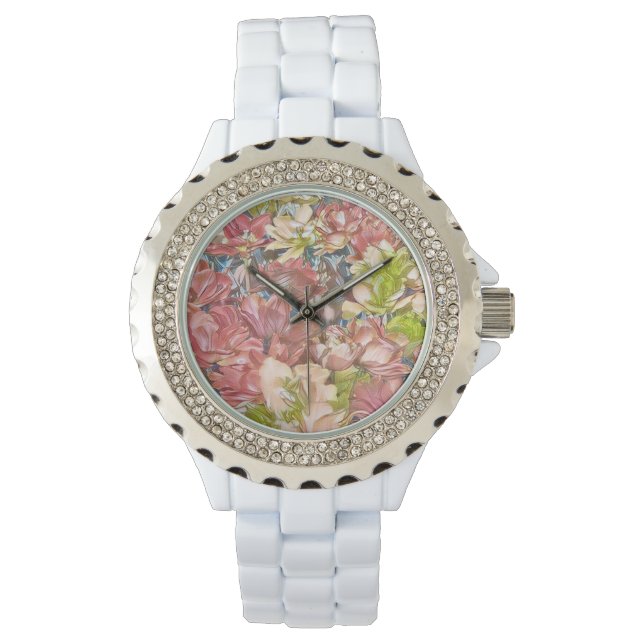 Bläserweiße Uhr mit Schönheitseffekt (Vorderseite)