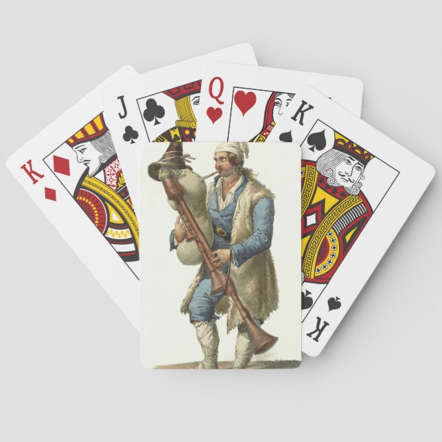 Blasinstrument 1850 spielkarten (Rückseite)
