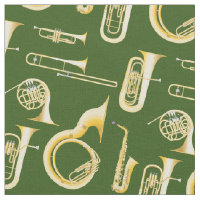 Blasinstrumente Band Musiker Dekoration Grün