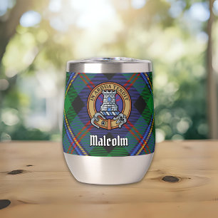 Blason du clan Malcolm sur tartan