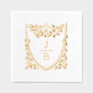 Blason Floral 2 Initiales Monogramme de Mariage #2