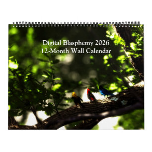 Blasphème numérique 2026 Calendrier mural de 12 mo
