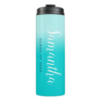 Blass bis dunkel Türkis Gradient Senior Year