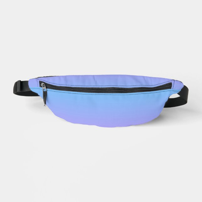 Blass Blau bis Lavender Ombre Gradient Muster Bauchtasche (Vorderseite)