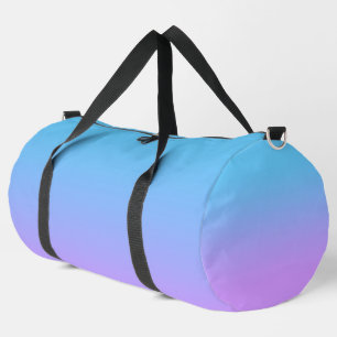 Blass Blau bis Lavender Ombre Gradient Muster Duffle Bag