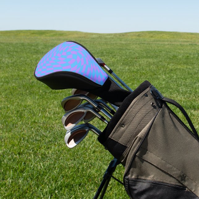 Blass Blau & Lavendel Wave Gestell Golf Headcover (In SItu)