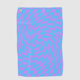 Blass Blau & Lavendel Wave Gestell Golfhandtuch
