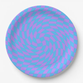 Blass Blau & Lavendel Wave Gestell Pappteller