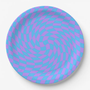 Blass Blau & Lavendel Wave Gestell Pappteller