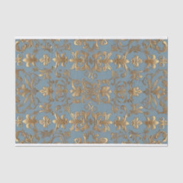 Blass Blau und Gold Damask Dekoupage Tissue Paper Seidenpapier