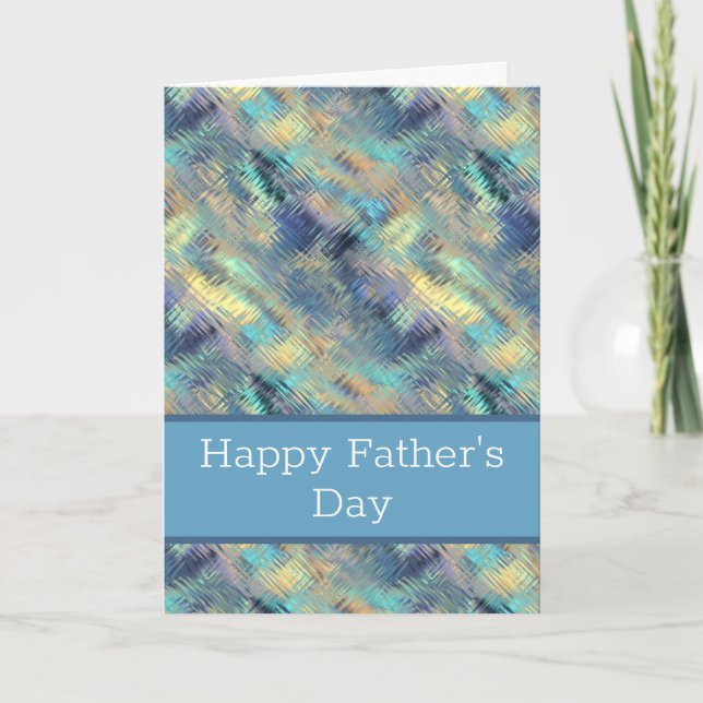 Blass Bleiblauer Glass Happy Vatertag Card Karte (Vorderseite)