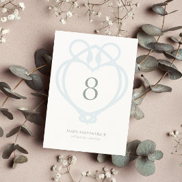 Blass Blue Celtic Irish Swan Liebe Knot Wedding Tischnummer