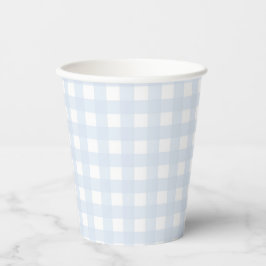Blass Blue Gingham Classic Boys Baby Shower Pappbecher