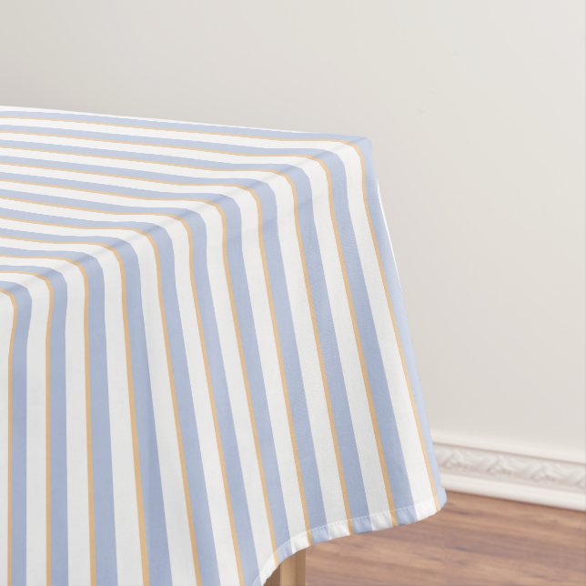 Blass Blue und Orange Streifen Tableclout Tischdecke (Beispiel)