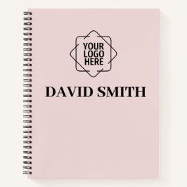 blass pink Business Corporate Modernes Minimalisti Notizbuch