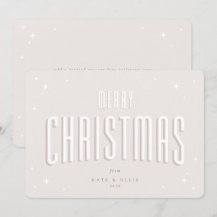 Blass Pink Frohe Weihnachten Retro Sterne flach