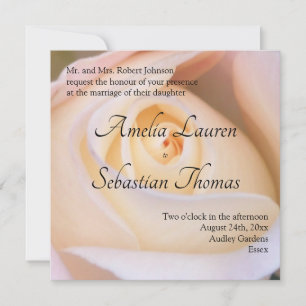 Blass Pink Gold Rose Einladung Hochzeit