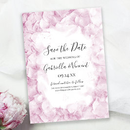Blass Pink Hydrangea Blume Wasserfarbenhochzeit Save The Date